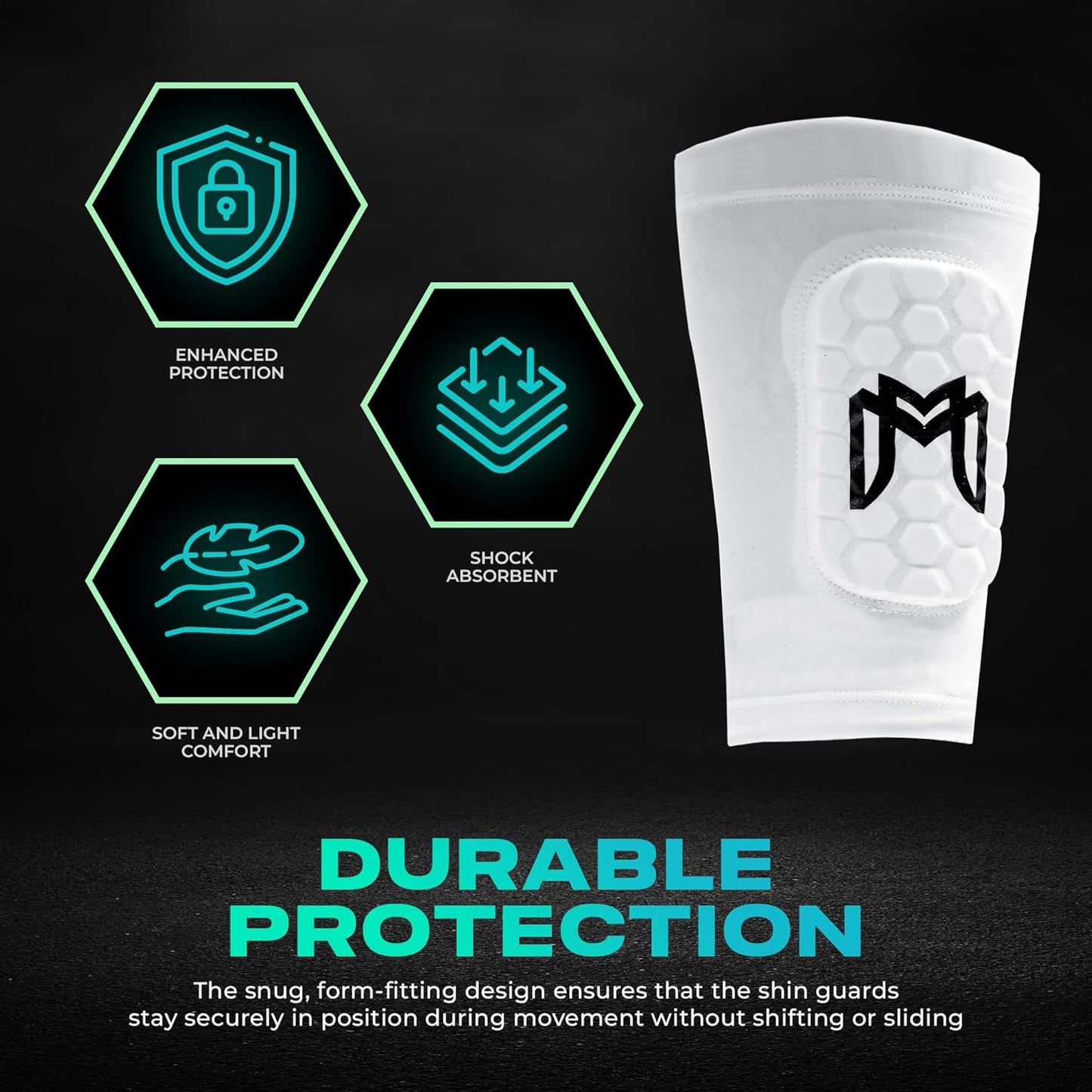 Mini Shin Guards Soccer – Built in Shin Pad Sleeves for Mens, Women, Teens - Small Shin Guards - Lightweight, Breathable Shin Defender Leg Protection