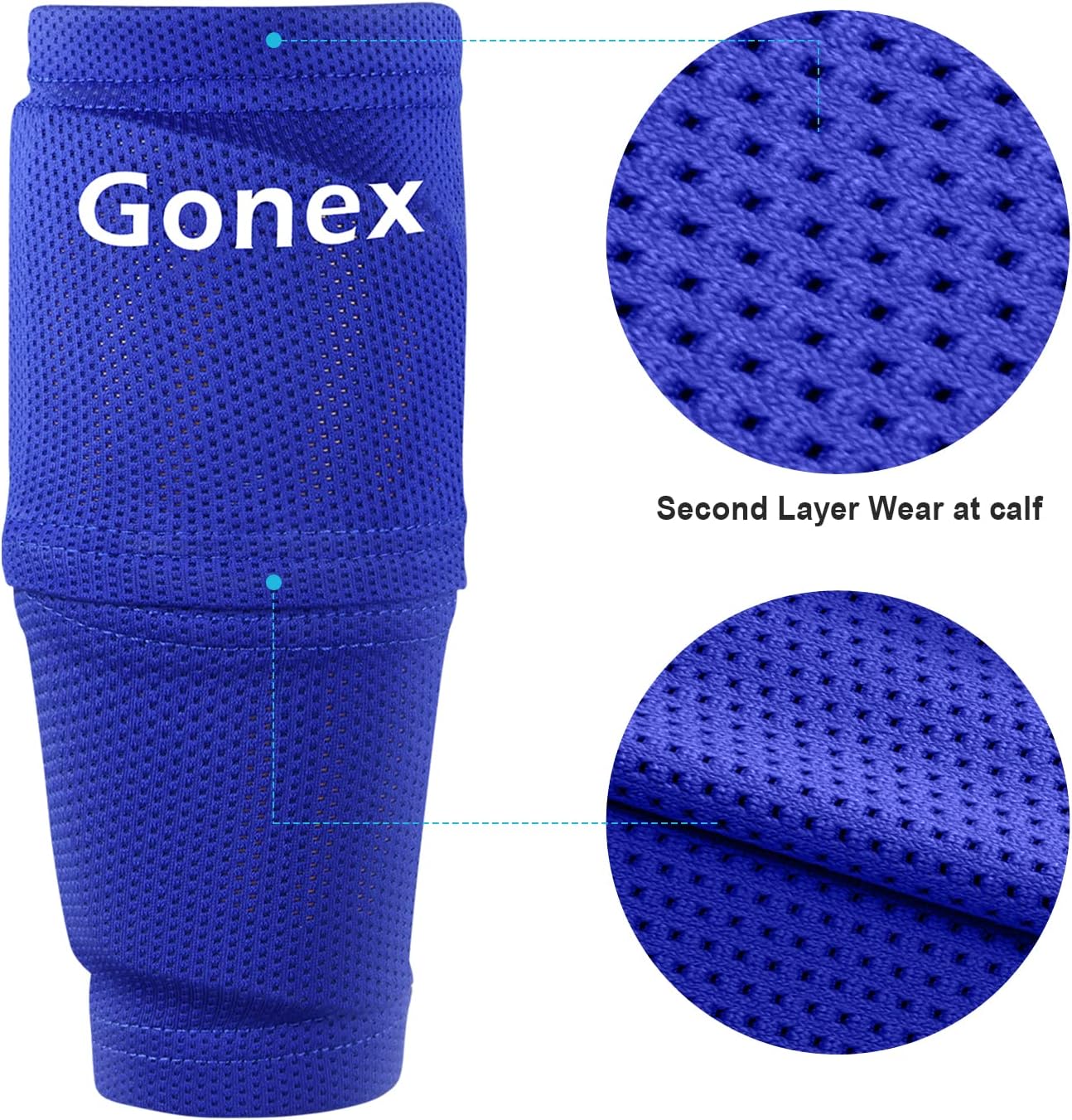 Gonex Soccer Shin Guards for Kids Adult, Youth Boys Girls Shin Guards Slip in Soccer Shin Pad Sleeves Canilleras for Football Games, EVA Cushion Protection Reduce Shocks & Injuries
