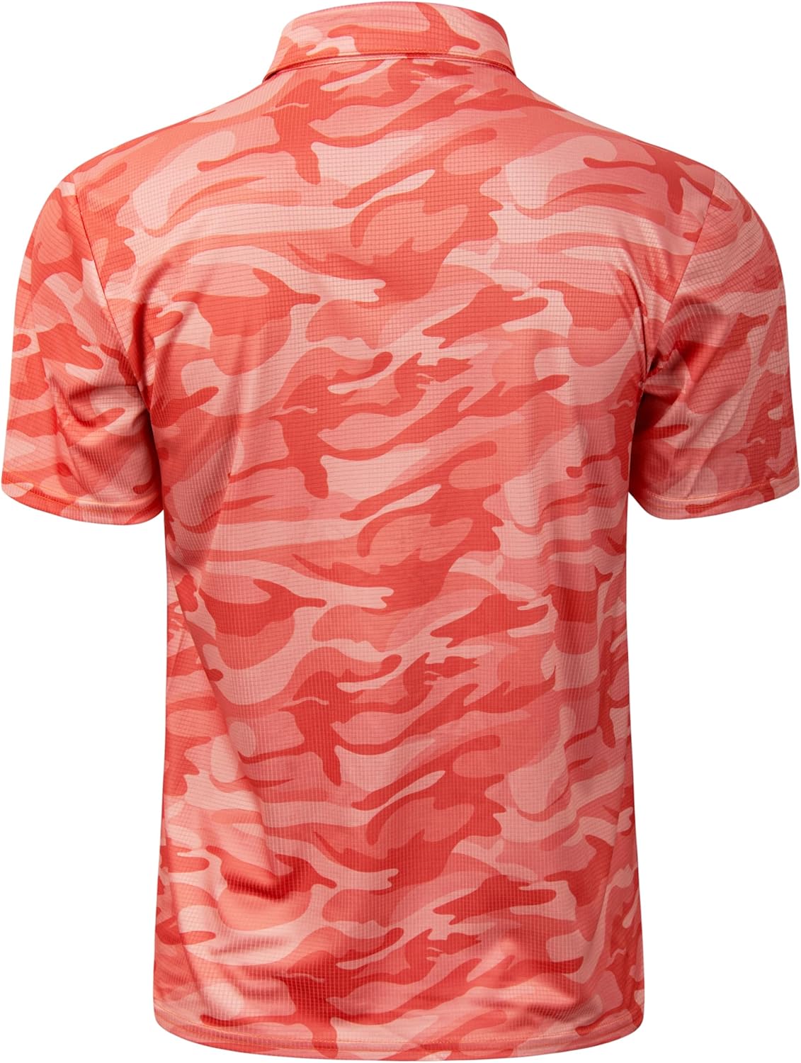 TAPULCO Mens Quick Dry Polo Shirts Camouflage Pattern Performance Athletic Lightweight Breathable Casual Golf Tshirts