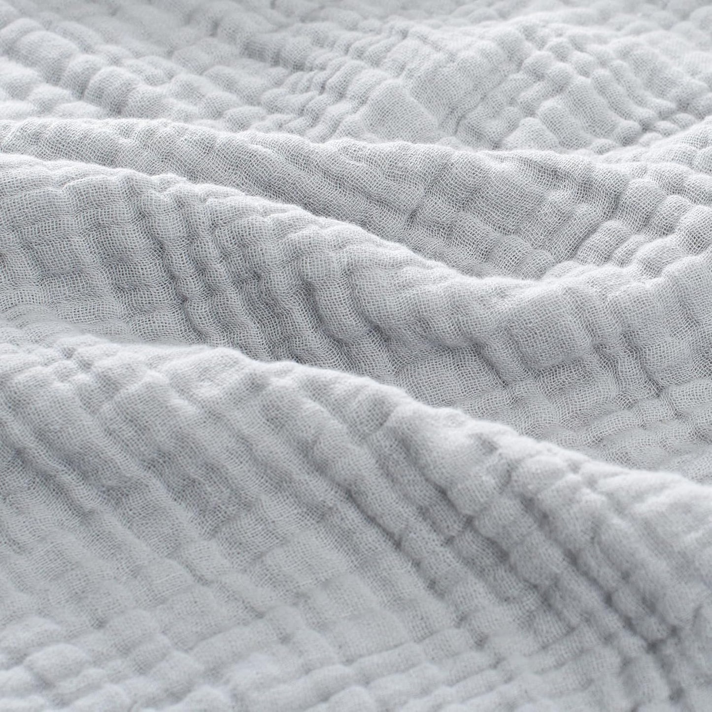 Carriediosa 100% Cotton Muslin Throw Blanket 50" X 70" Throw XL Size，4-Layers Summer Gauze Throws for Bed Couch，Soft Lightweight Breathable Linen Blankets Bedspread for Adults All Season，Grey