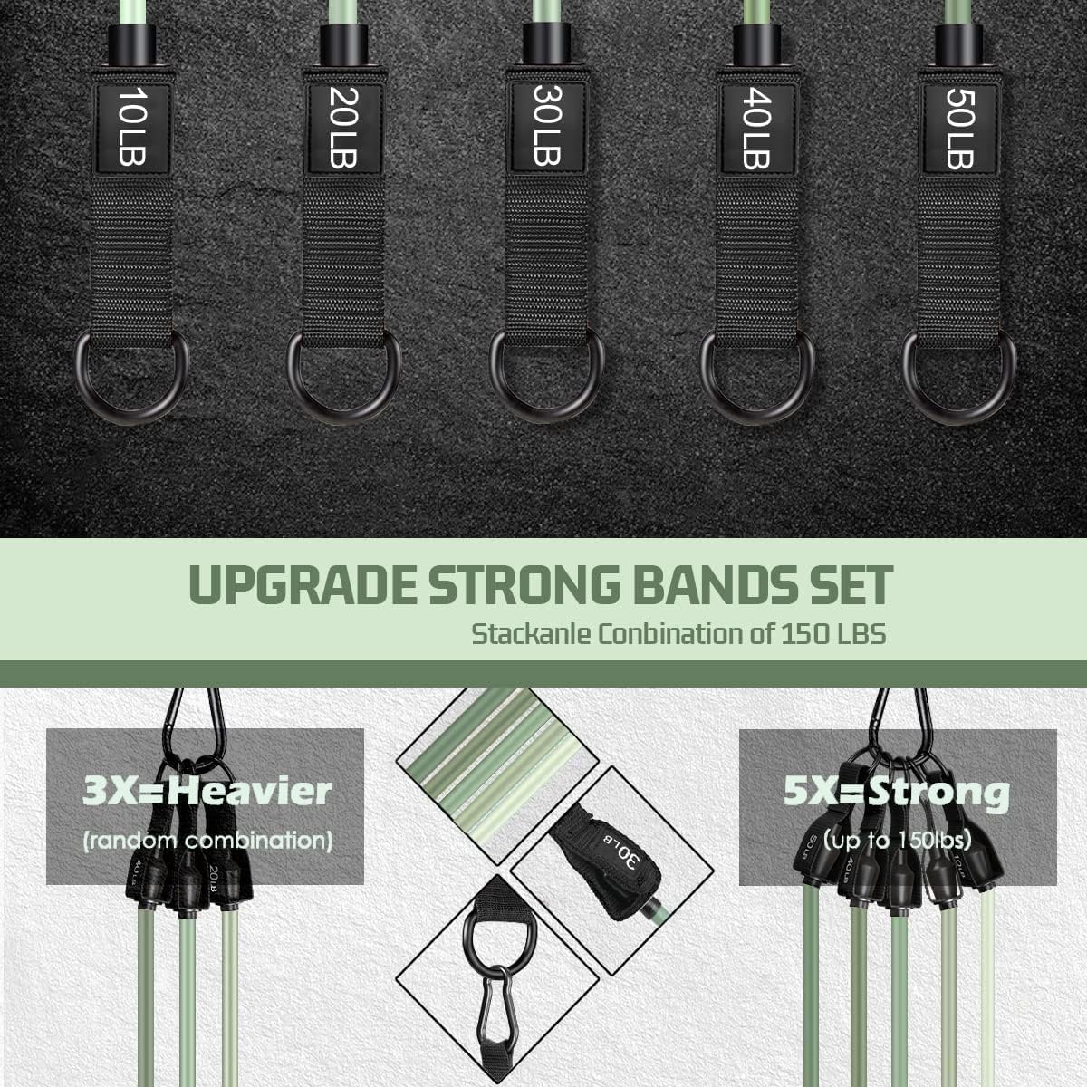 VEICK Resistance Bands, Exercise Bands, Workout Bands, Resistance Bands for Working Out with Handles for Men and Women, Exercising Bands for Fitness Weights Work Out at Home