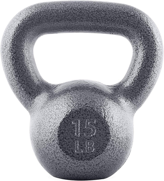WF Athletic Supply Hammerstone Painted Cast Iron Kettlebells, Home & Gym Equipment, Great for Strength Training, Full Body Workout & Crossfit Training, Color & Size Options Available in 10-80 Pounds