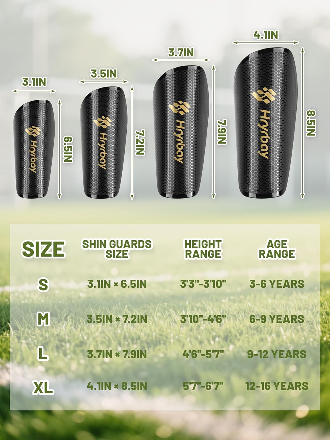 Kids Soccer Shin Guards, Youth Toddler Shin Pads with Sleeves and Soccer Socks for Age 3-16 Boys Girls Protective Lightweight Soccer Equipment