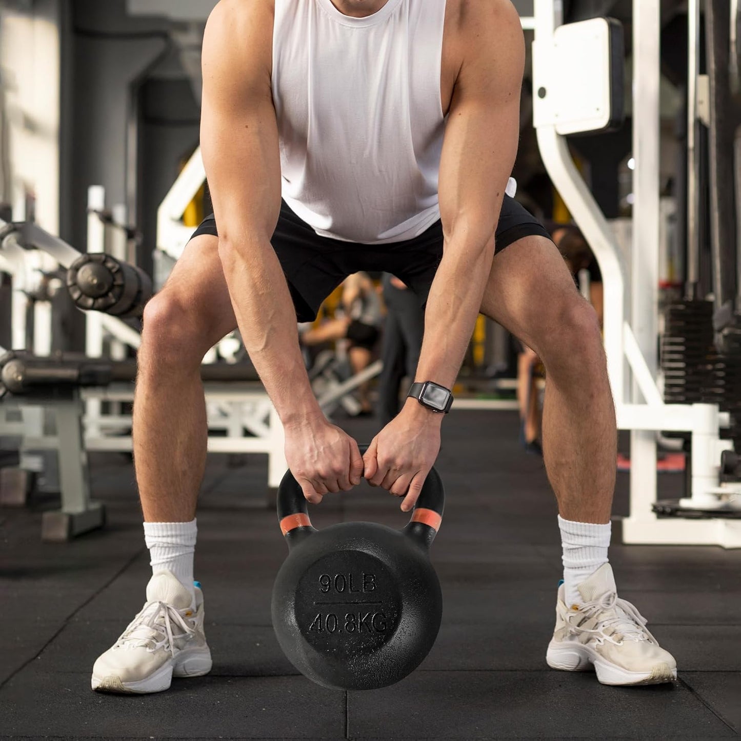 Kettlebell Cast Iron Solid Smooth Weights for Strength Training, Home Workout Gym, Training Kettlebells Sets for Women & Men