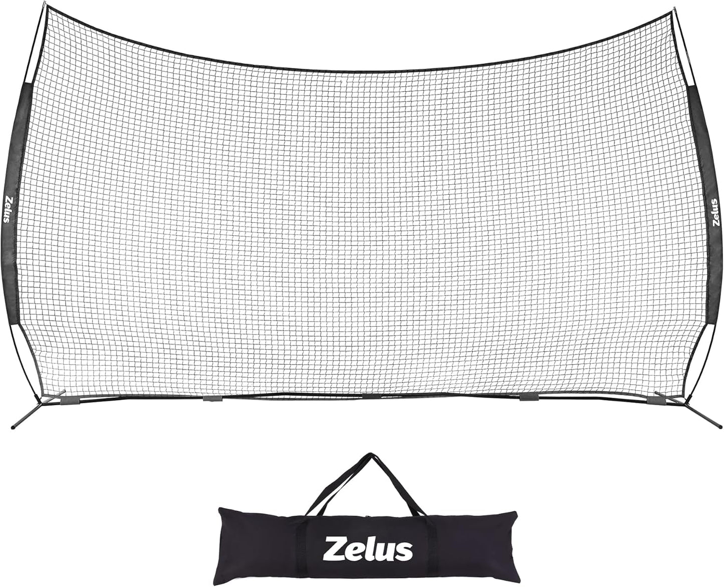 12x9ft / 16x10ft Barricade Backstop Net, Ball Sports Barrier, Practice Net for Baseball, Softball, Lacrosse, Soccer, Basketball and More