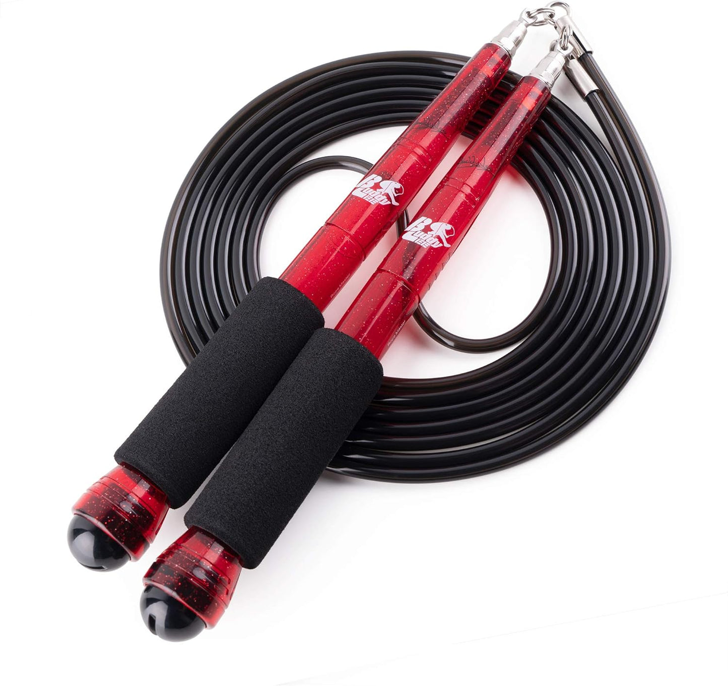 Buddy Lee Jump Ropes Rope Master Original Ball Bearing Jump Rope, 9” HD Plastic Handles. Perfect Jump Rope for Fitness, CrossFit Gym, Endurance Jumping, Cross Overs, Extreme Jumping