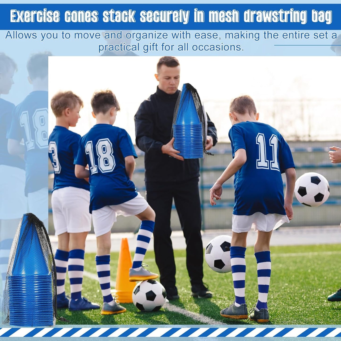 Syhood 30 Pack 7 Inch Plastic Traffic Cones Sports Training Agility Marker Mini Cones for Soccer, Skating, Football, Basketball, Indoor and Outdoor Games Sports Practice Equipment