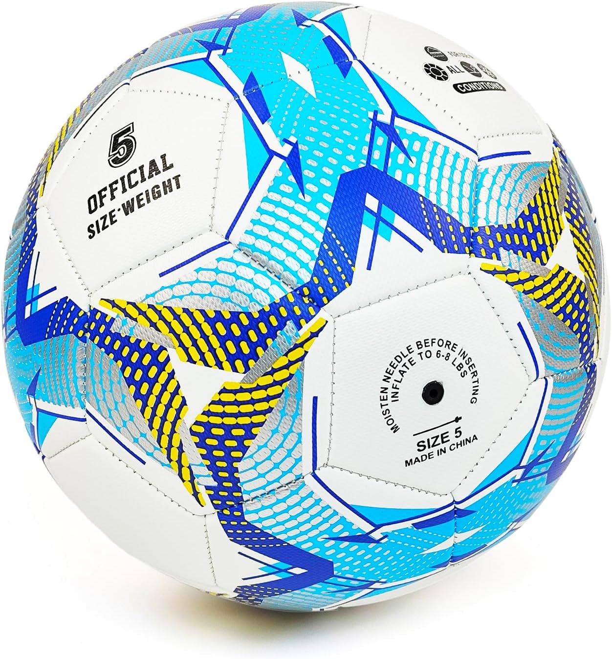 Soccer Balls Size 3 4 5 for Boys Girls Adults Training Soccer Ball for Lawn Indoor Outdoor Sports Red Blue Green Black White