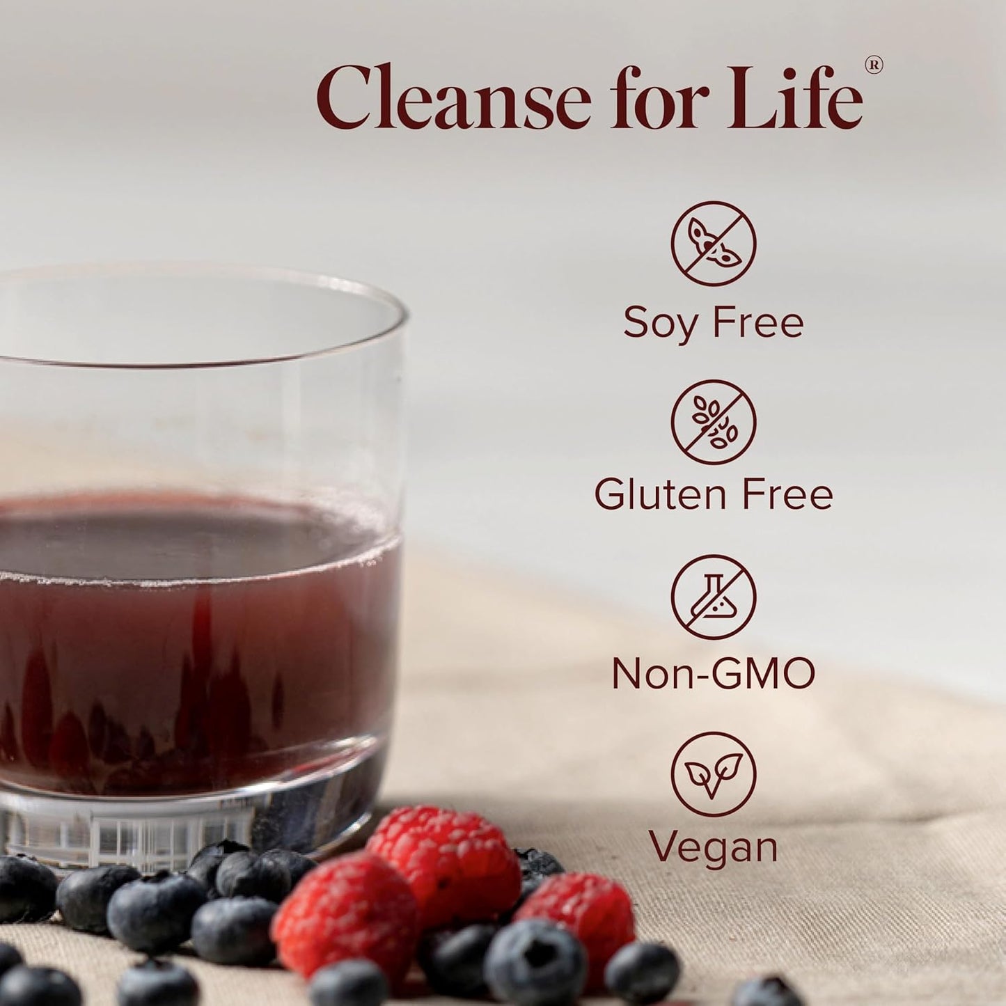 Isagenix Cleanse for Life - Powder Supplement for Cleanse Drink with No Laxatives or Diuretics - Support Metabolism with Vitamin B12 & Niacin - Natural Rich Berry -3.4 Oz (16 Servings)