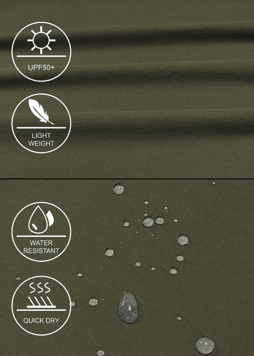 GymBrave Women's Hiking Cargo Pants Quick Dry Outdoor Camping Capris Water Resistant UPF 50 with Zipper Pockets