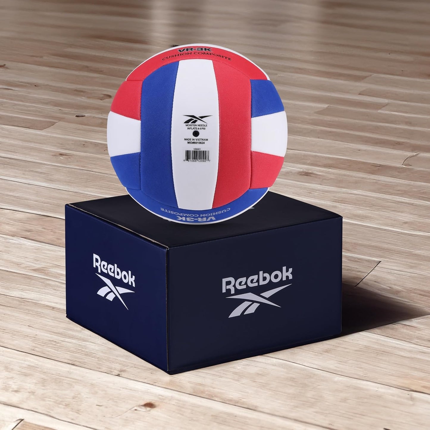 Reebok Recreational Volleyball, Official Size, Performance Composite Ball, Ultra Soft Feel, Includes Pump & Needle, VR-3K Series