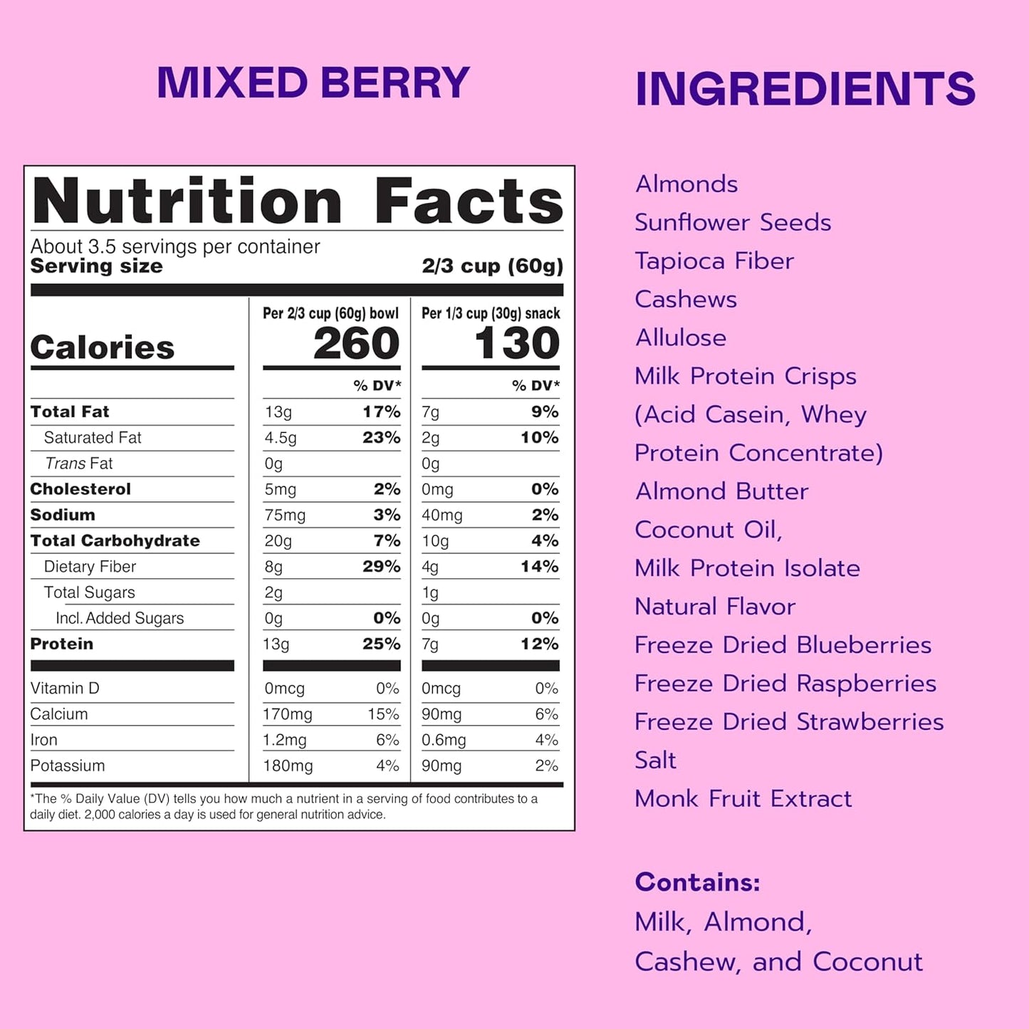 Magic Spoon Protein Granola - High Protein Granola, Keto Friendly, Low Sugar, Grain Free, Healthy Breakfast or Quick Snack and a Spoon (3 bags of Mixed Berry)