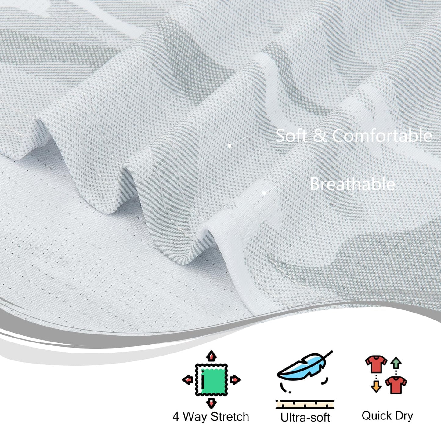 TAPULCO Mens Quick Dry Polo Shirts Camouflage Pattern Performance Athletic Lightweight Breathable Casual Golf Tshirts