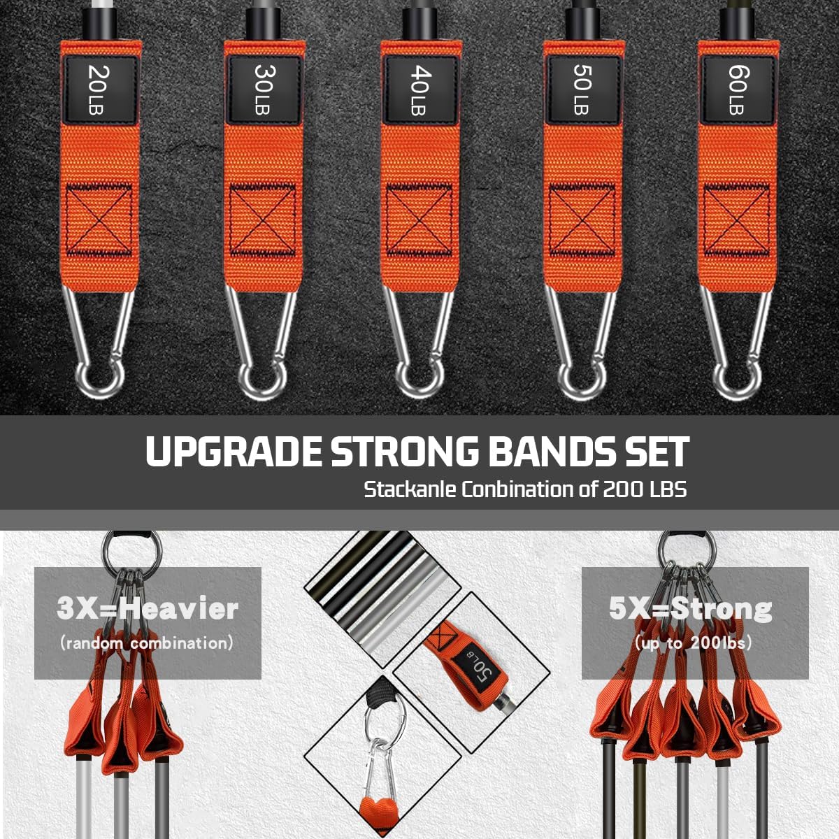 VEICK Resistance Bands, Exercise Bands, Workout Bands, Resistance Bands for Working Out with Handles for Men and Women, Exercising Bands for Fitness Weights Work Out at Home