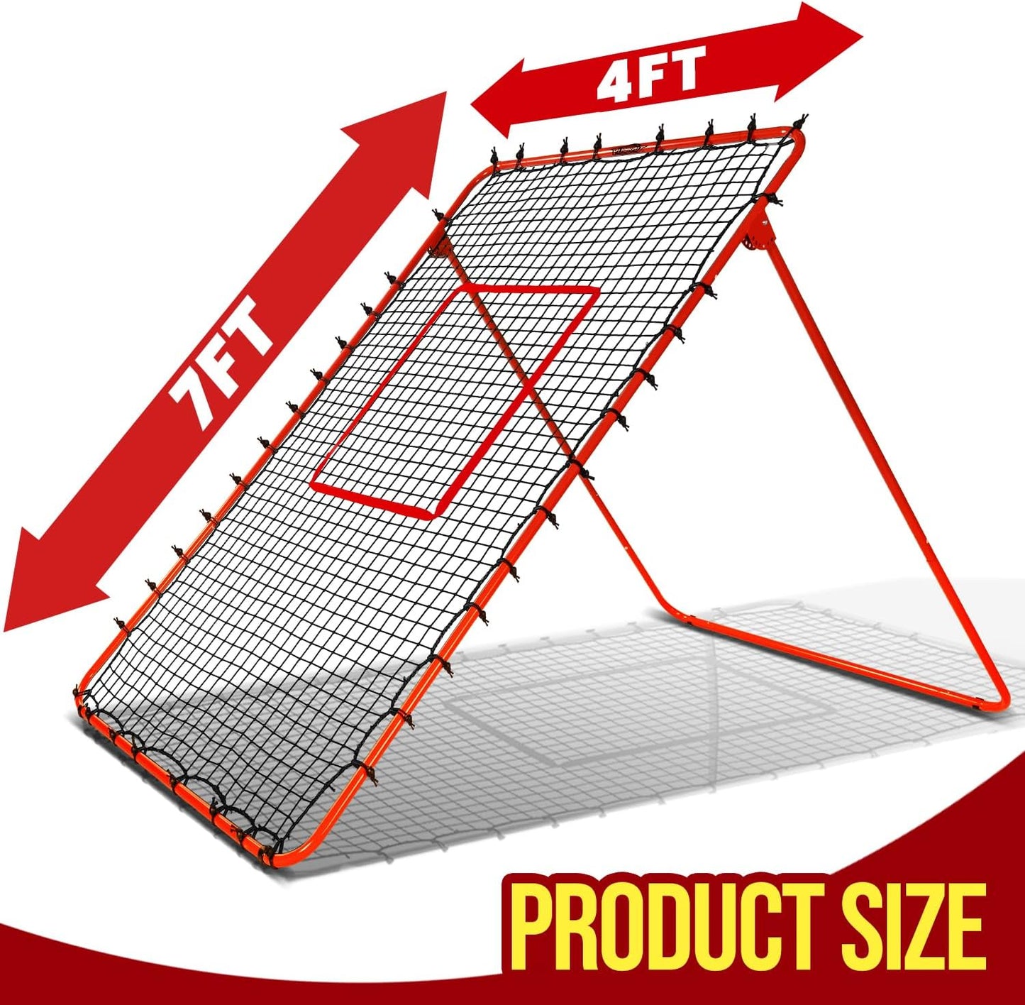 7x4FT Volleyball Rebounder Net,Angle Adjustable Volleyball Training Equipment for Hitting,Blocking,Serving,Setting, Easy Setup Volleyball Rebound Net, Portable Volleyball Trainer for Kids and Adults