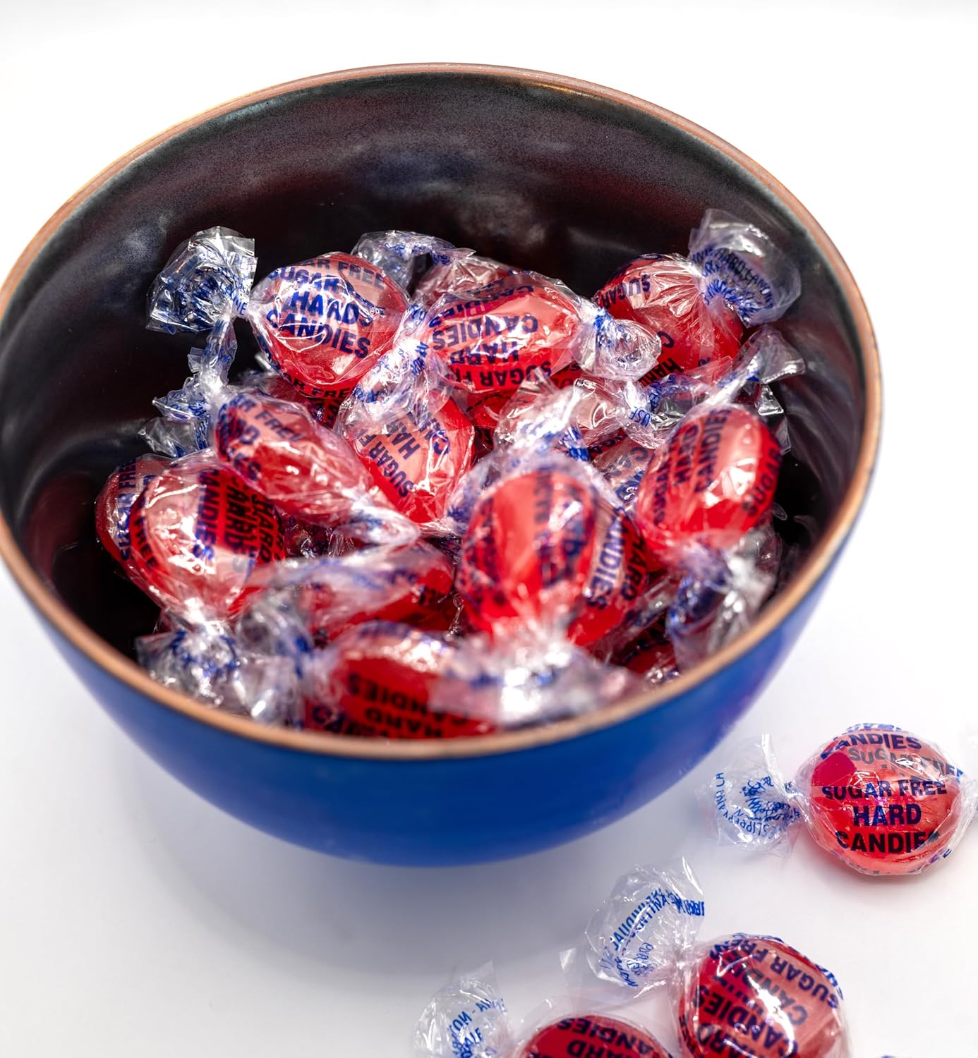 DM Sweets Sugar Free Cinnamon Candy Buttons - 1 lb of Individually Wrapped Hard Sucking Candy, Red