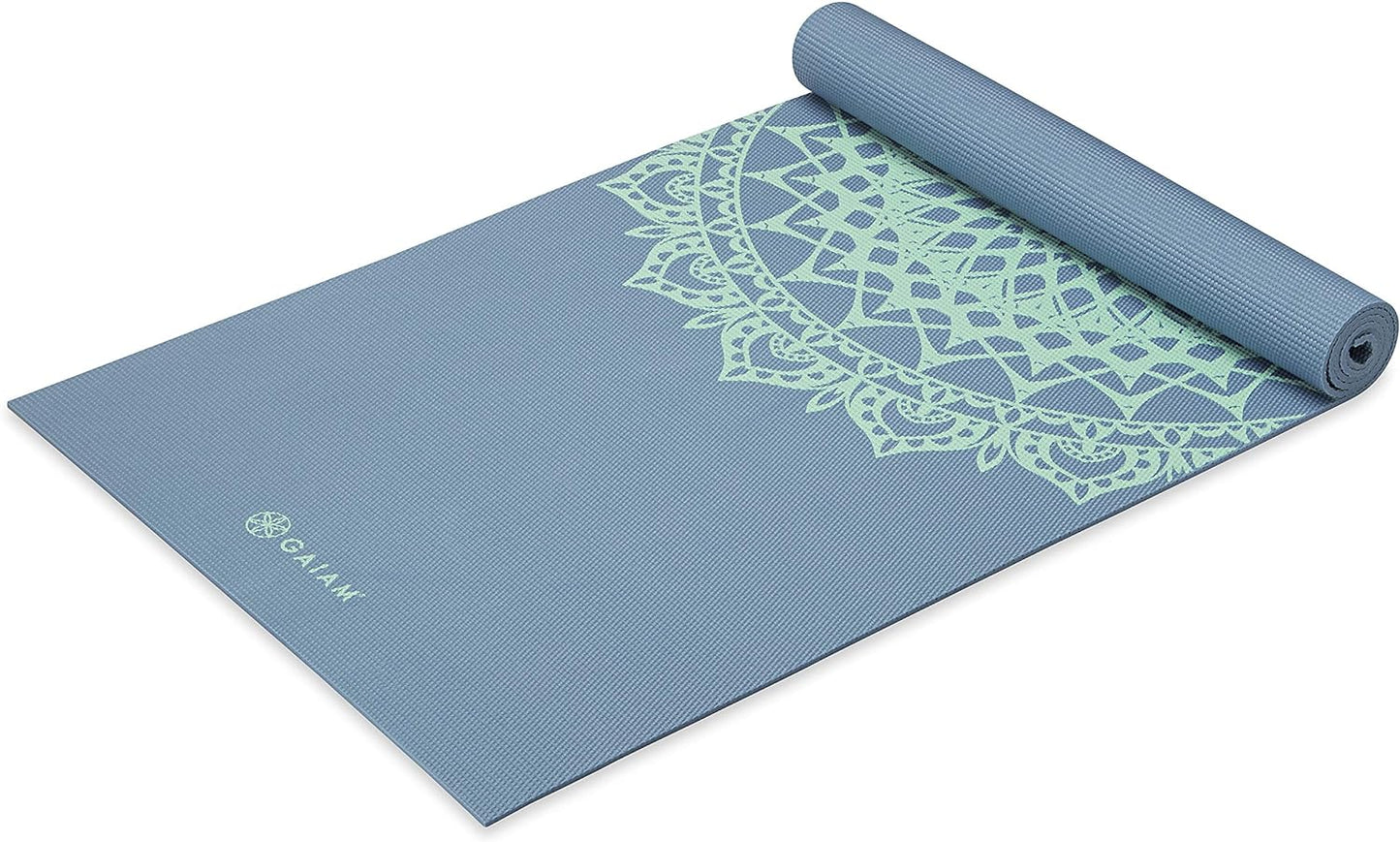 Gaiam Yoga Mat - Premium 5mm Print Thick Non Slip Exercise & Fitness Mat for All Types of Yoga, Pilates & Floor Workouts (68" x 24" x 5mm)