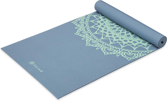 Gaiam Yoga Mat - Premium 5mm Print Thick Non Slip Exercise & Fitness Mat for All Types of Yoga, Pilates & Floor Workouts (68" x 24" x 5mm)