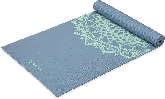 Gaiam Yoga Mat - Premium 5mm Print Thick Non Slip Exercise & Fitness Mat for All Types of Yoga, Pilates & Floor Workouts (68" x 24" x 5mm)