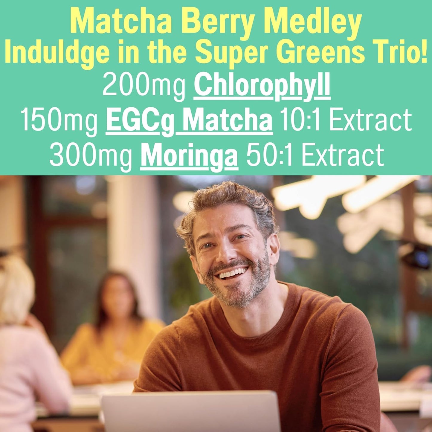 Moringa Irish Sea Moss Chlorophyll EGCg Green Tea Burdock Root Bladderwrack Super Greens Gummies, Powder Capsules Pills Liquid Drops Oil Tincture Supplement Supplements Alt, Organic Green Seamoss