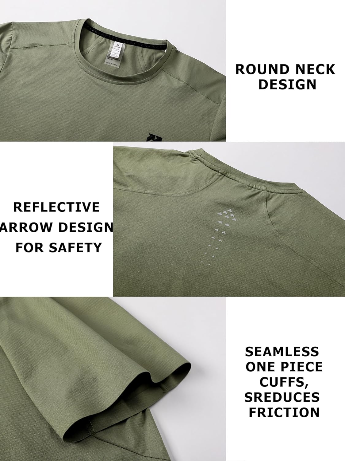 Mens Seamless Workout T-Shirts Lightweight Moisture Wicking Running Hiking Camping Tennis Pickleball Shirts for Men