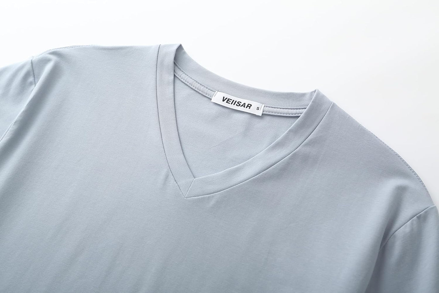 VEIISAR Premium V Neck T Shirts for Men - Modern Fitted Tees Vneck Undershirts