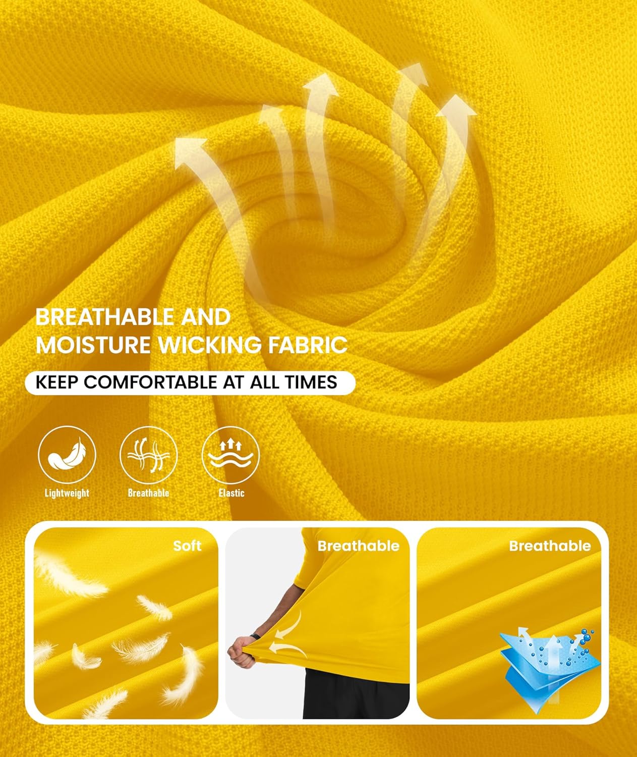 ZITY Mens 2 Pack Polo Shirts Short Sleeve Performance Sports Golf Shirt for Men Tactical Shirt