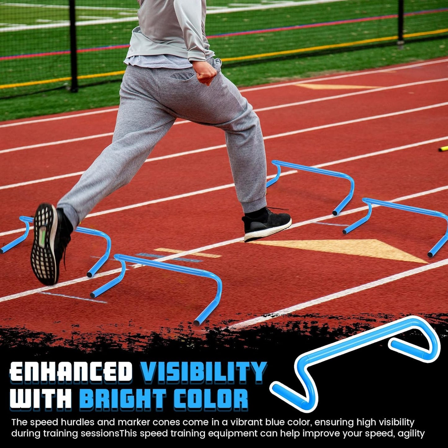 5 Pcs Speed Agility Training Hurdles Detachable Durable Equipment Plyometric and All Purpose Speed Training Hurdle Equipment for Athletes Soccer Basketball