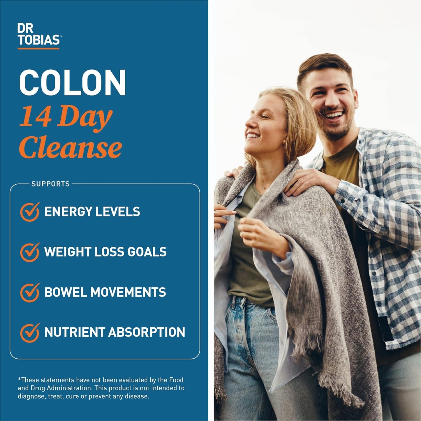 Dr. Tobias Colon 14 Day Cleanse, Advanced Gut Cleanse Detox for Women & Men with Cascara Sagrada, Psyllium Husk, Senna Leaf & Probiotics, Non-GMO Colon Cleanse, 2 Bottles of 28 Capsules (1-2 Daily)