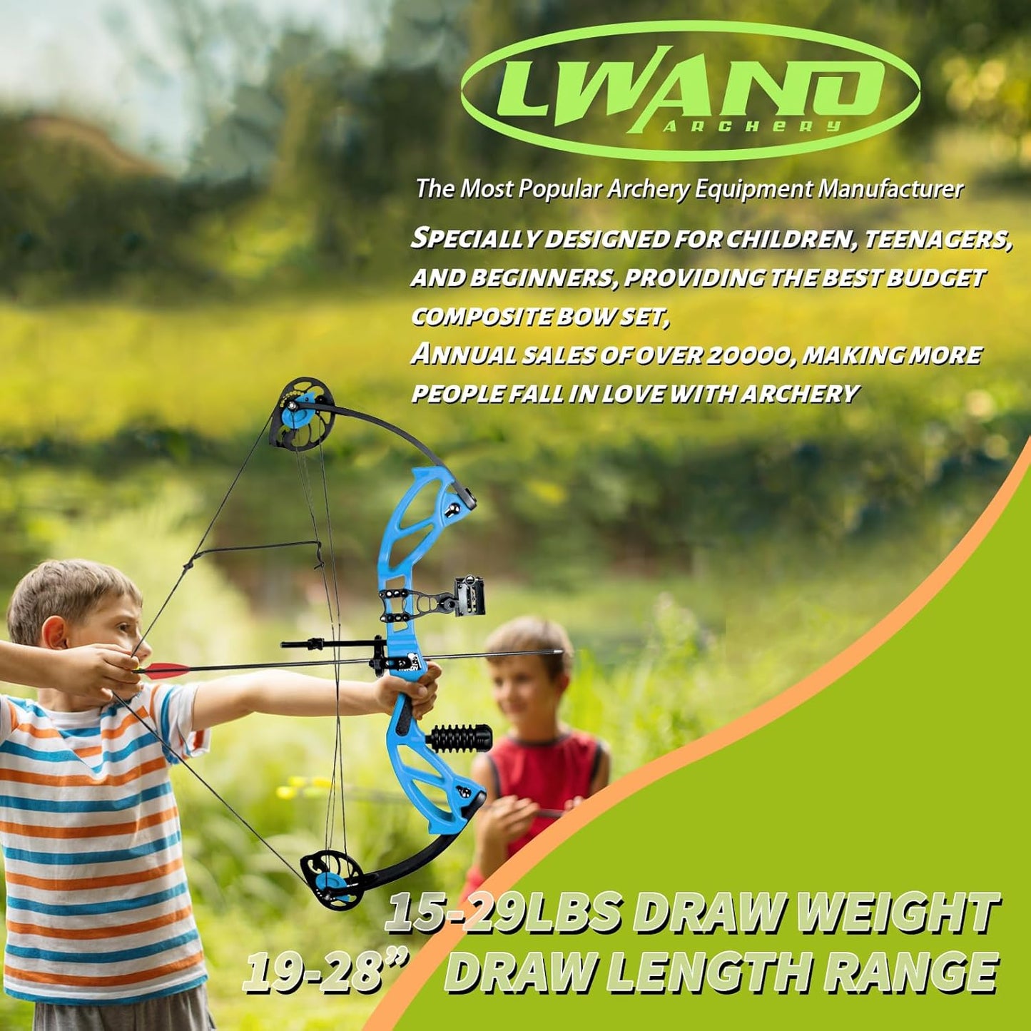 Compound Bow Archery Sets for Youth & Kids,Beginners, Right Hand Compound Bows, Draw Length 18"-27",15-30 lbs Draw Weight, 260fps, Hunting Bow Archery Arrows Set