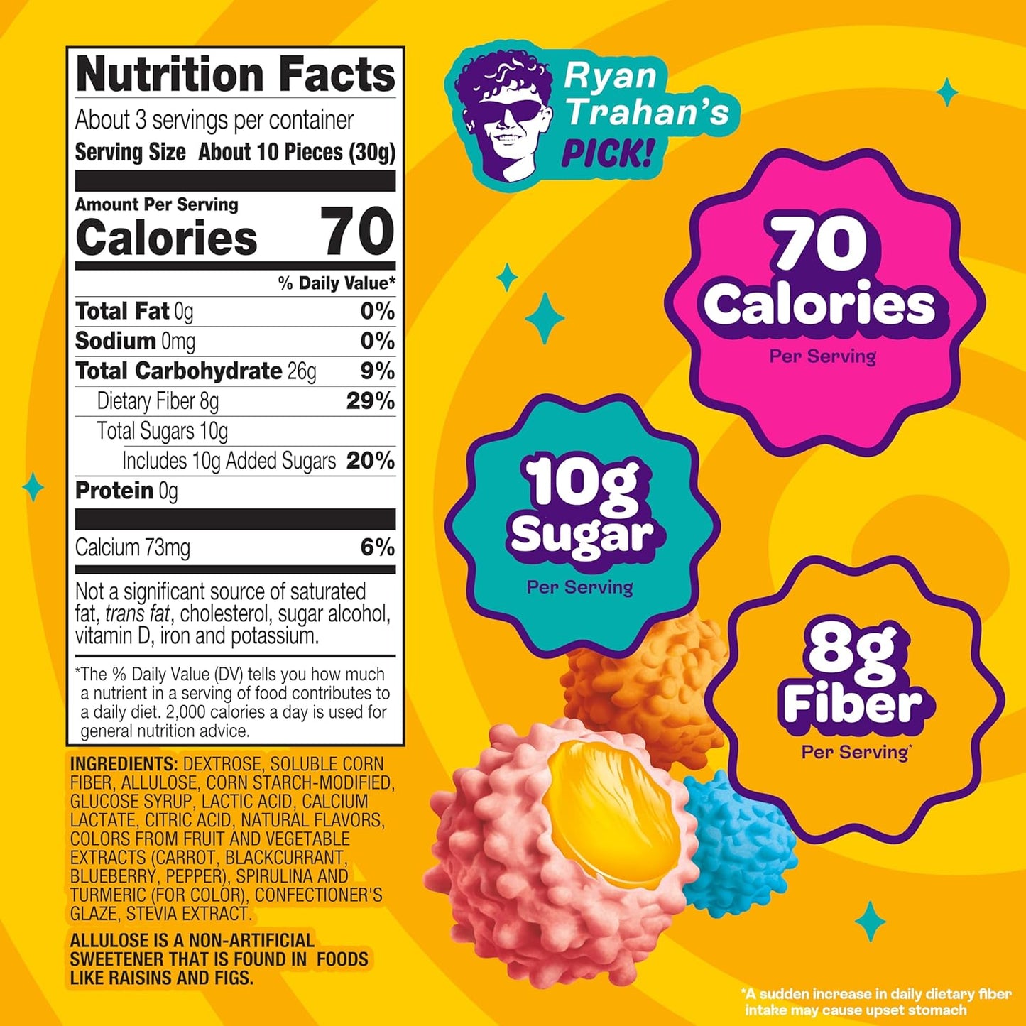 JOYRIDE Gummy Busters - 3.5 oz 6-Pack Bundle with 2.5oz Glacial Peppermint Gum, Low Sugar, Low Calorie Snacks, Dye Free Candy (7 Items)