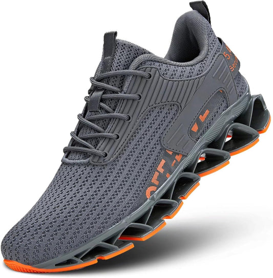 Vooncosir Men's Fashion Sneakers Breathable Mesh Running Shoes Blade Non Slip Soft Sole Casual Athletic Walking Shoes