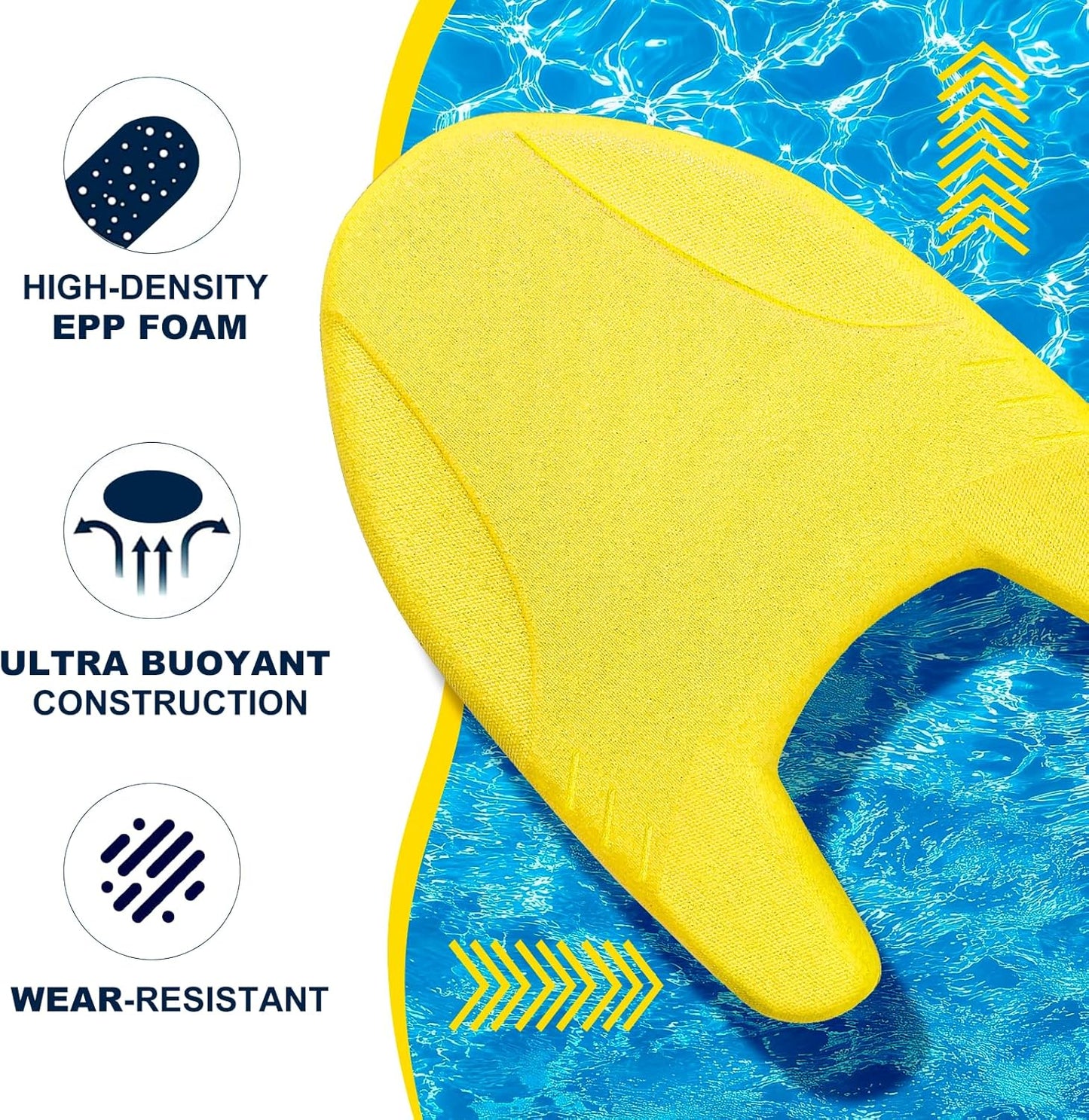 EPP Swimming Kickboard, Training Board, with Ultra-Lightweight and Great Buoyancy for Swimming Lessons, Lap Swimming, Water Aerobics