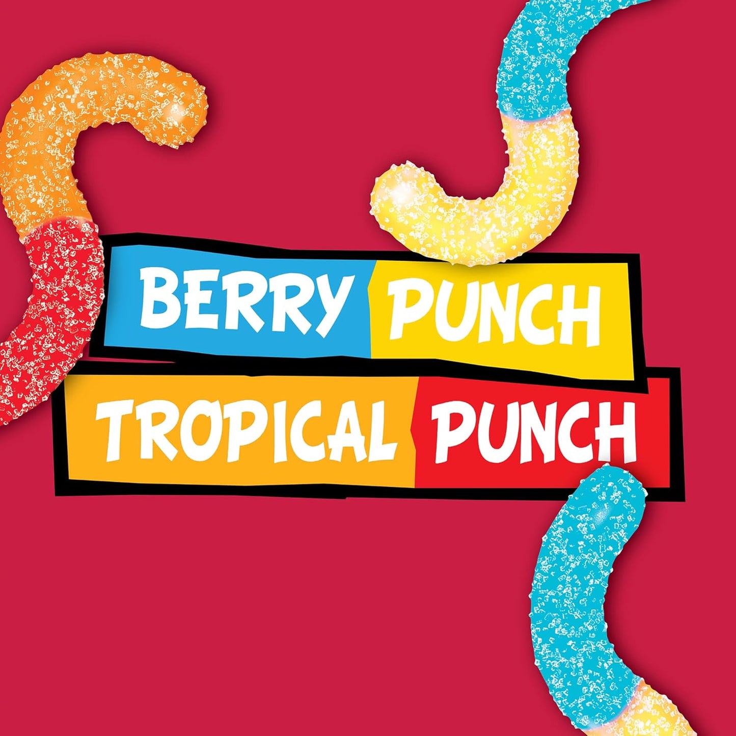 Trolli Sour Brite Crawlers, Candy, Fruit Punch, Sweet and Sour, Gummy Worms, 7.2 oz