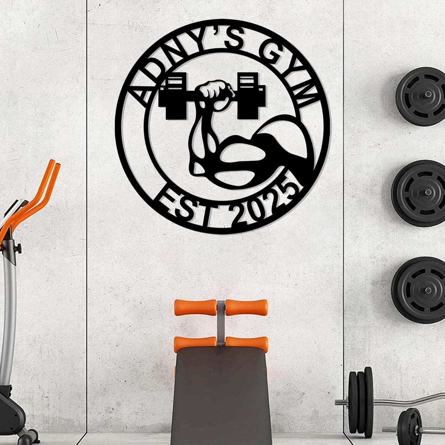 Luxury Personalized Gym Metal Sign, Custom Home Gym Sign, Home Gym Decorations, Gifts for Fitness Lovers, Workout Room Decor, Gym Signs for Home Gym, Christmas Gifts 4