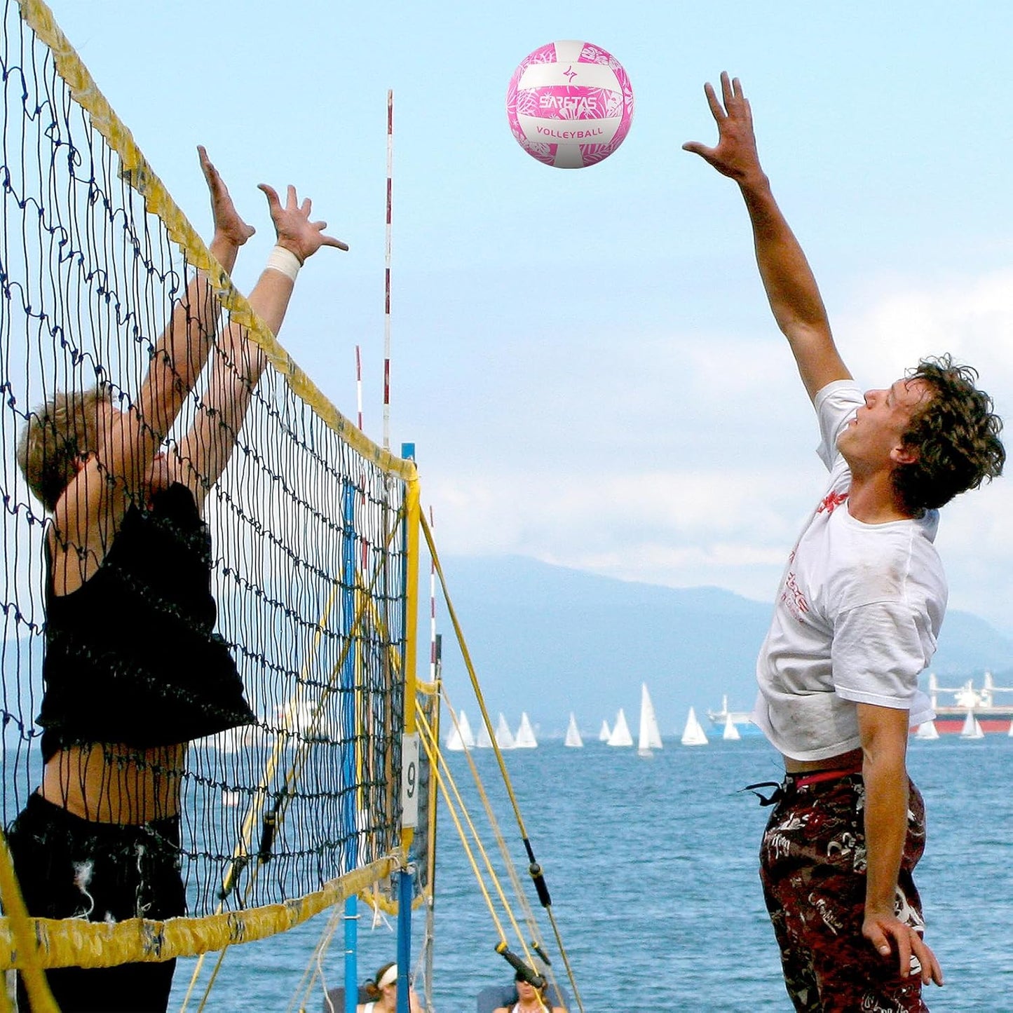 Volleyball Soft Beach Volleyball - Official Size for School, Indoor, Outdoor and Play Game Gym Workout - Play for Girls, Adults and Family.