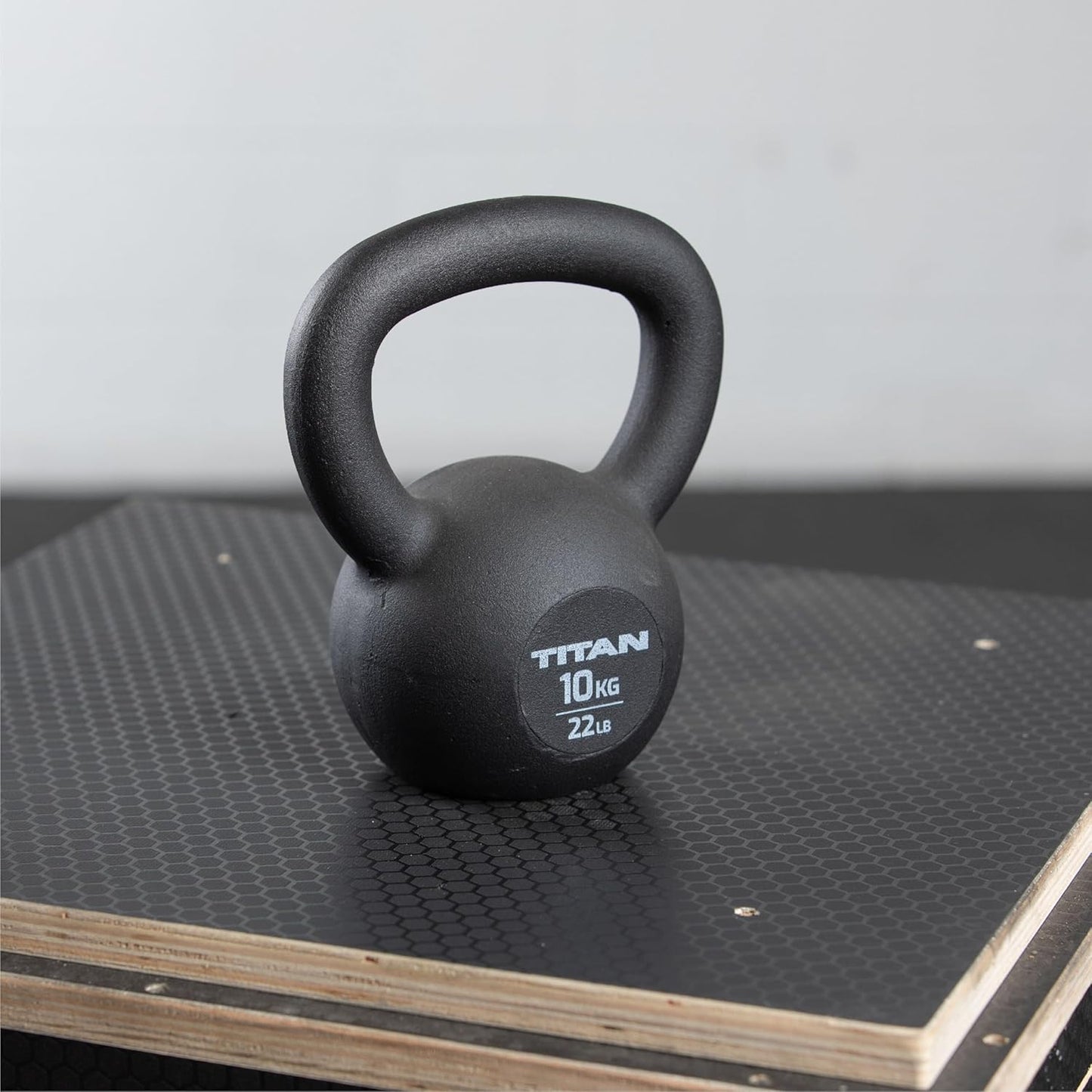 Titan Fitness Cast Iron Kettlebell, Single Piece Casting, KG and LB Markings, Full Body Workout