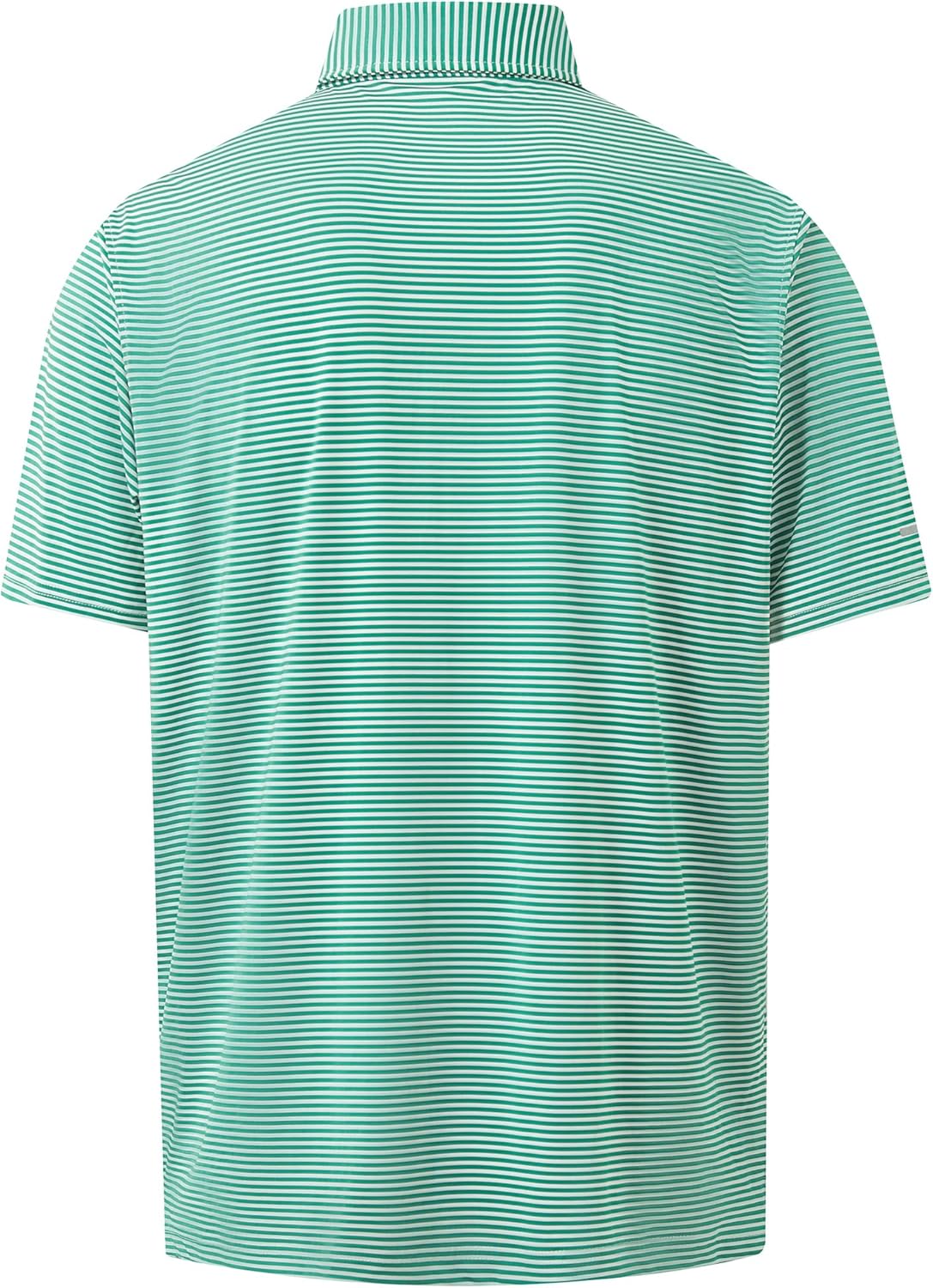 Golf Shirts for Men - Moisture Wicking Short Sleeve Performance Sport Casual Striped Collared Mens Polo Shirt