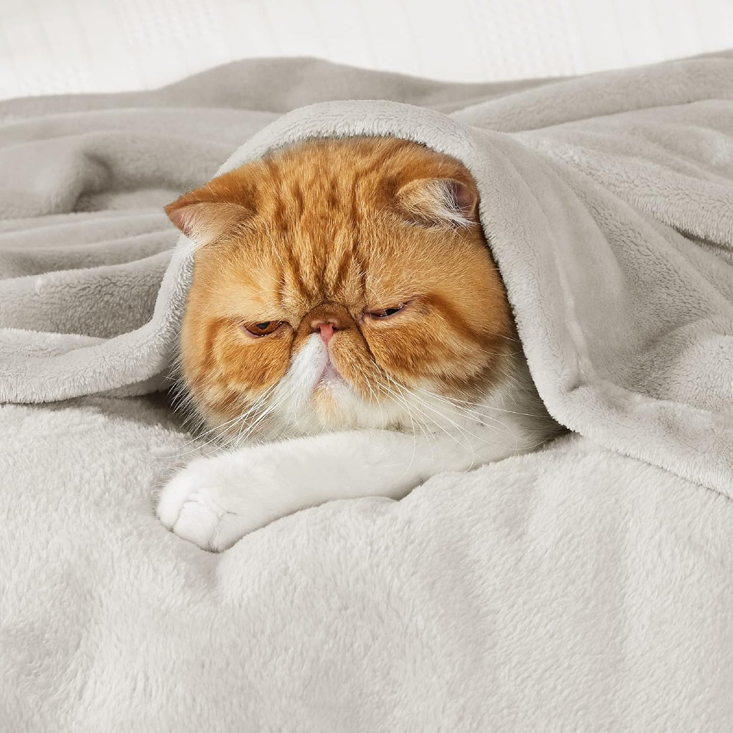 Bedsure Fleece Bed Blankets Full Size Linen - Soft Lightweight Plush Fuzzy Cozy Luxury Blanket Microfiber, 84x90 inches