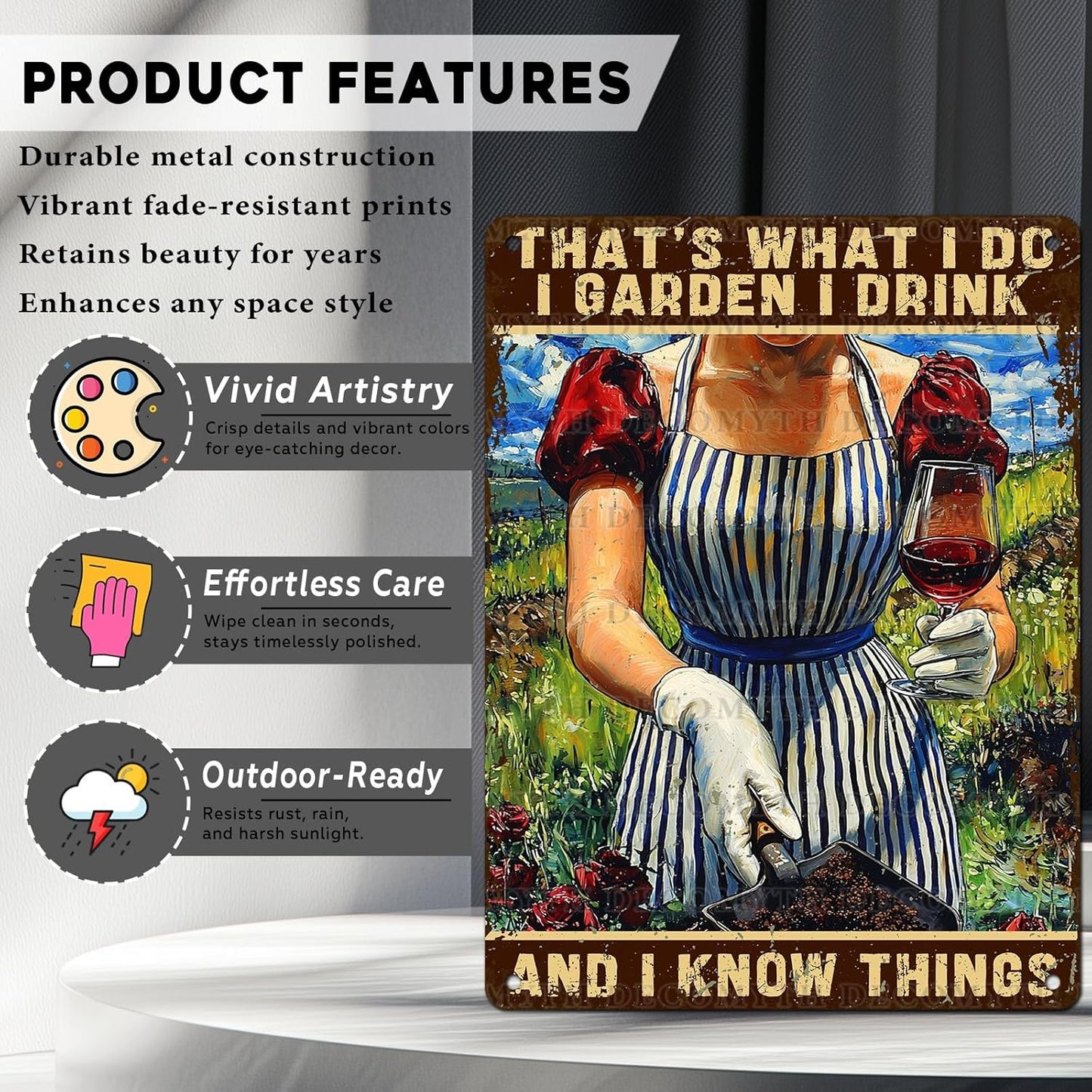 Gardening Decor That's What I Do I Garden Vintage Metal Sign for Home Yard Garden Backyard Garage Man Cave Shed Office Craft Room 12 * 16inch