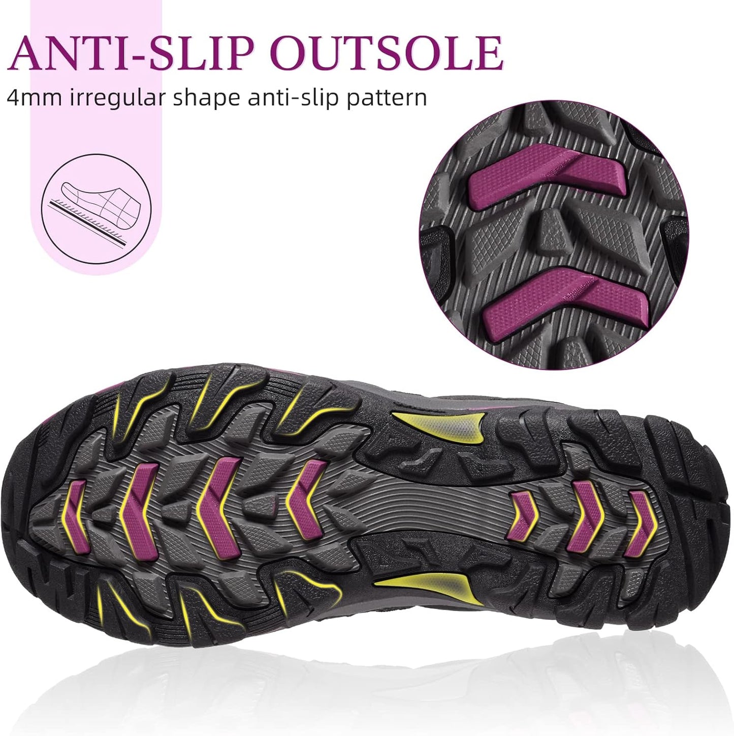 CAMELSPORTS Women's Hiking Shoes Breathable Trail Running Shoes Non-Slip Lightweight Outdoor Sneakers for Trekking Walking