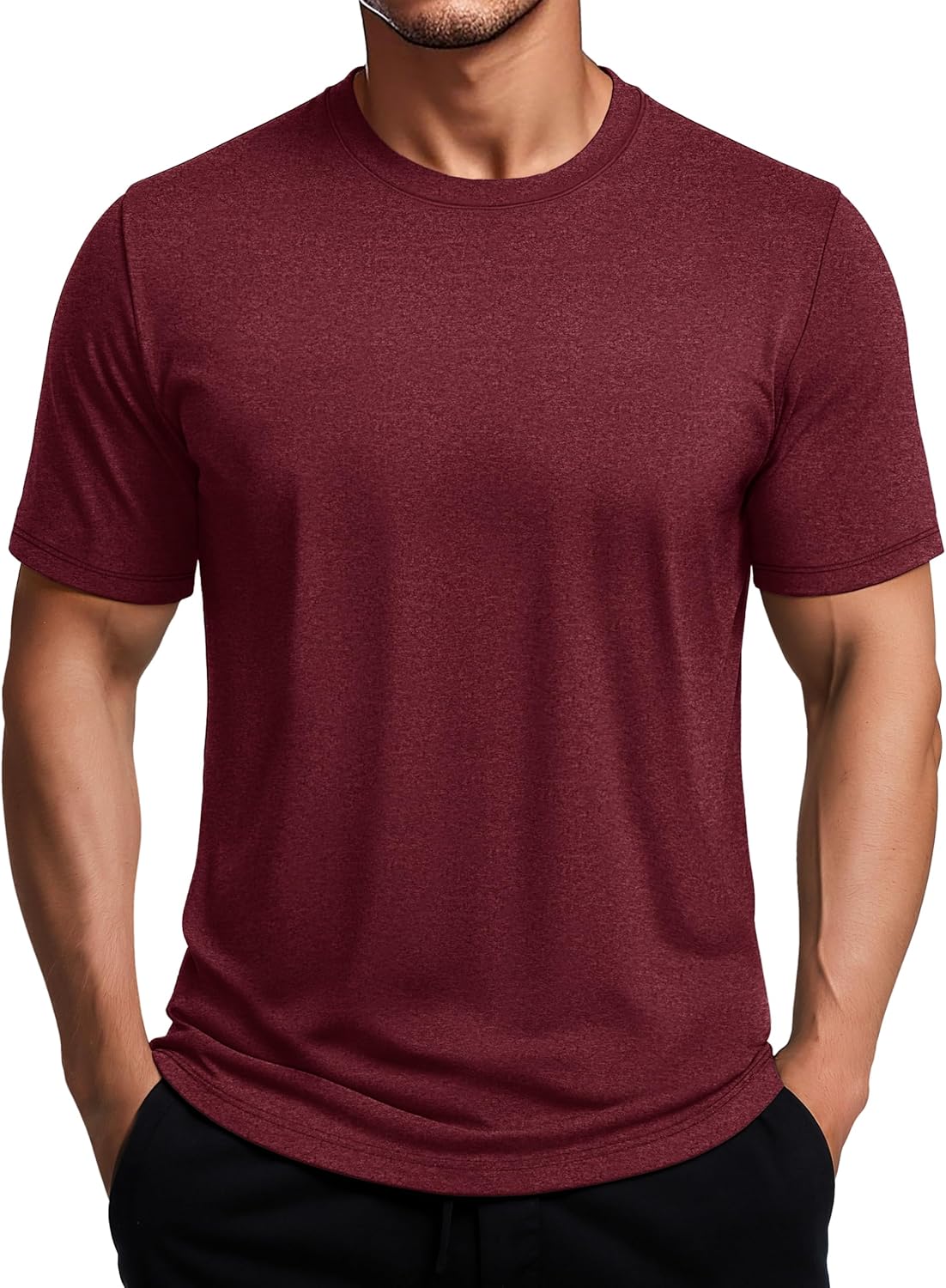 MAGCOMSEN Men's Dry Fit Workout Shirts Short Sleeve Tee Shirts Moisture Wicking Athletic Running Performence Tshirts