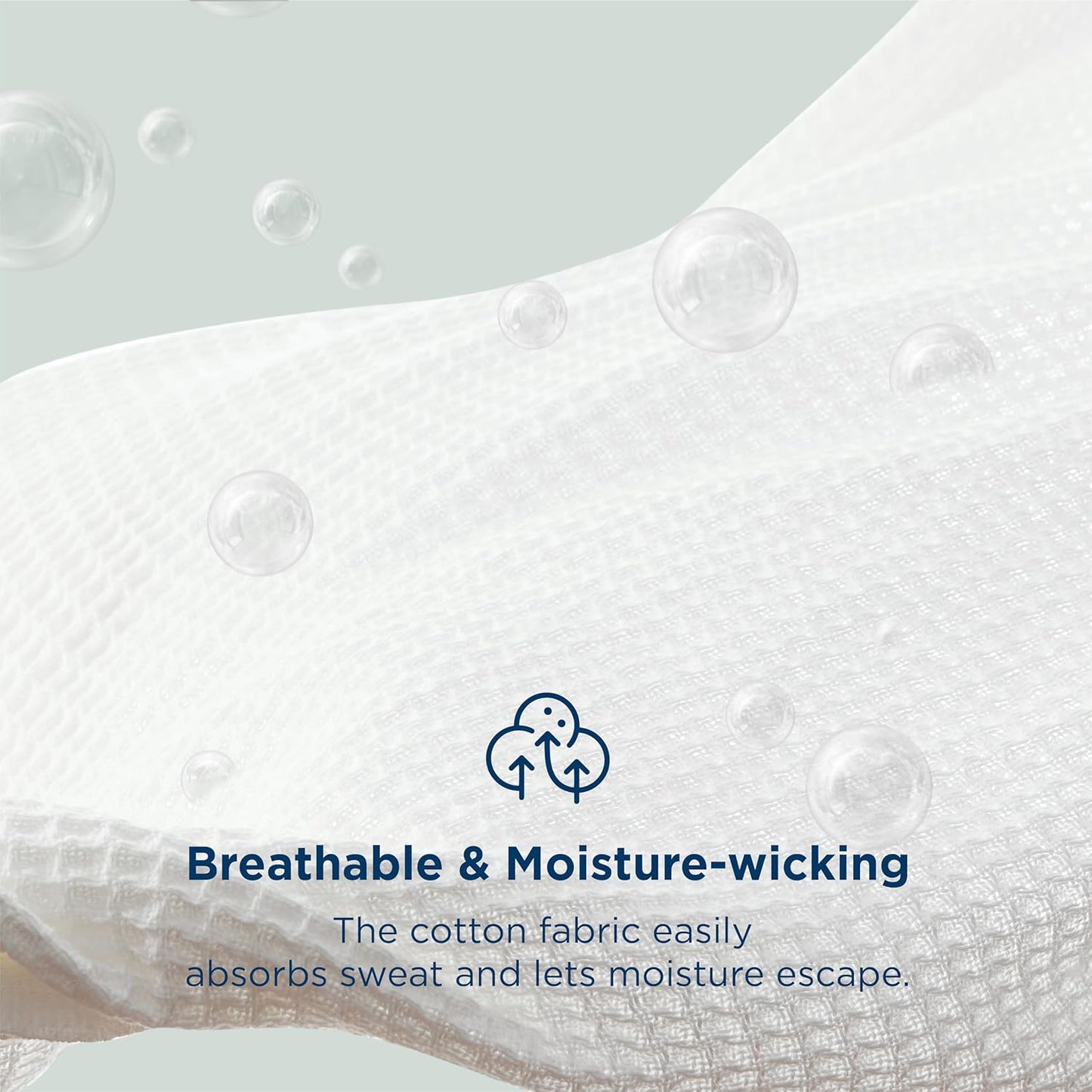 Bedsure 100% Cotton Blanket King Size for Bed - Breathable and Soft, Waffle Weave Blanket for Summer, Thick Cozy Fall Blankets for Women Gift, White, 104x90 inches