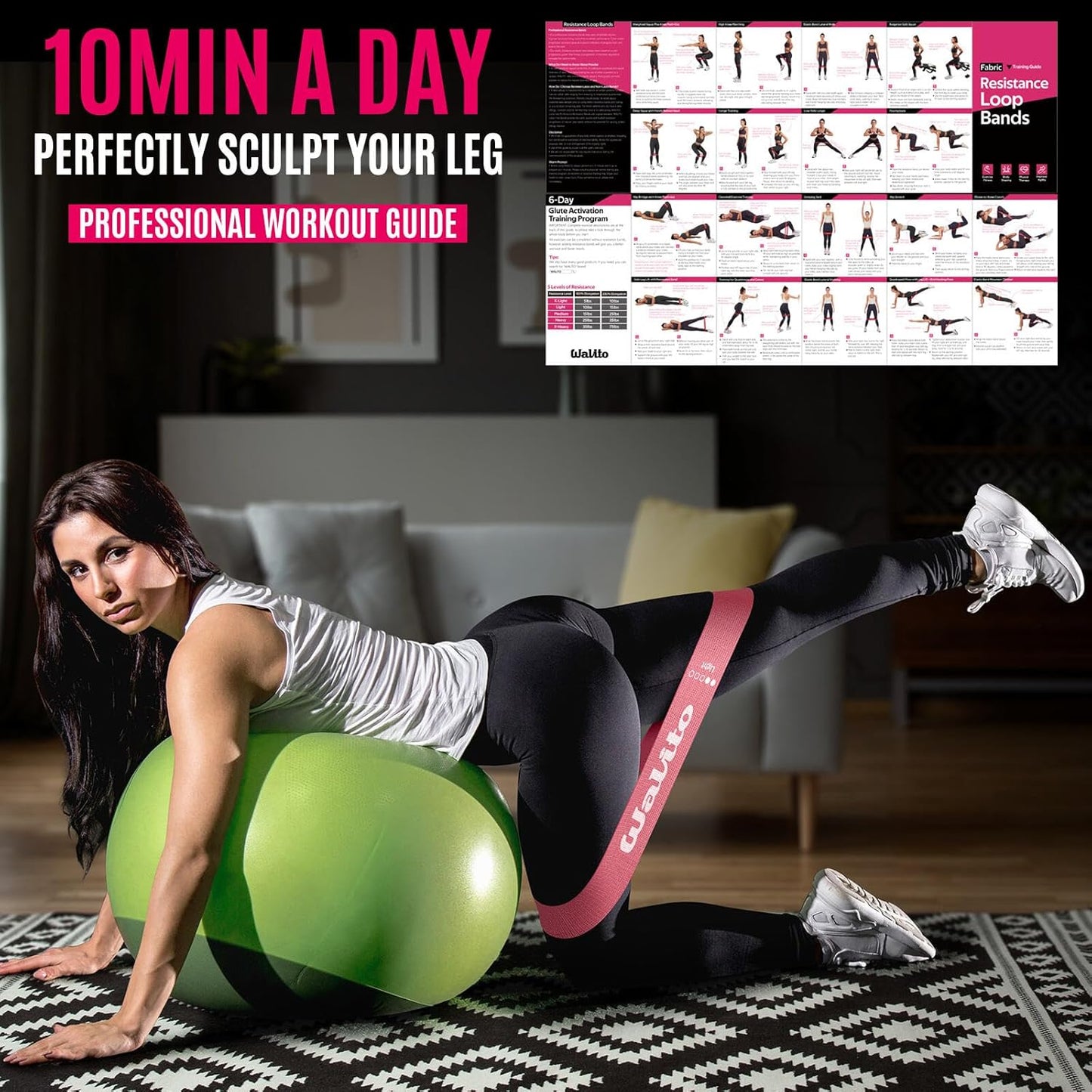 Fabric Resistance Bands for Working Out - Booty Bands for Legs -Glutes Training for Women and Men - Exercise Bands for Squats, Yoga, Physical Therapy -Home Gym Fitness