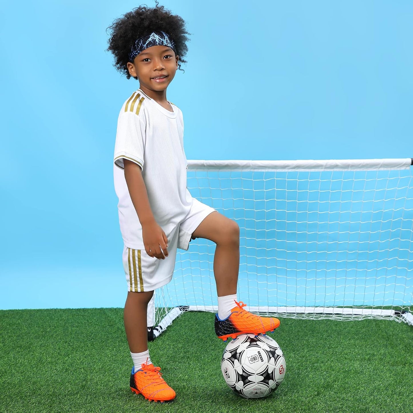 Tobfis Kids Athletic Outdoor Firm Ground Soccer Cleats Shoes(Toddler/Little Kid/Big Kid)