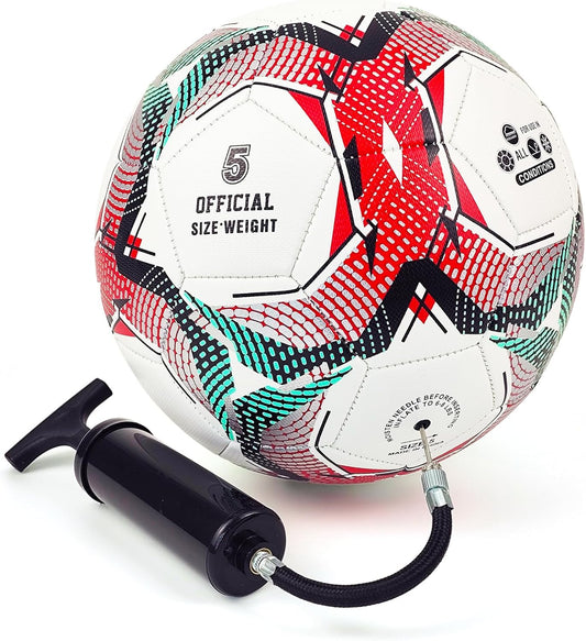 Soccer Balls Size 3 4 5 for Boys Girls Adults Training Soccer Ball for Lawn Indoor Outdoor Sports Red Blue Green Black White