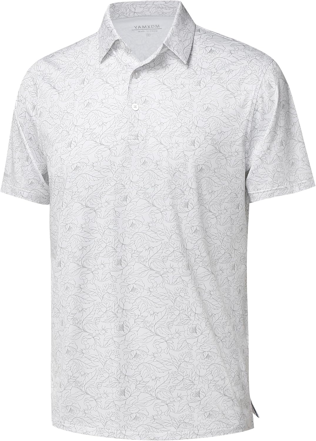 Golf Shirts for Men - Moisture Wicking Short Sleeve Performance Sport Casual Striped Collared Mens Polo Shirt
