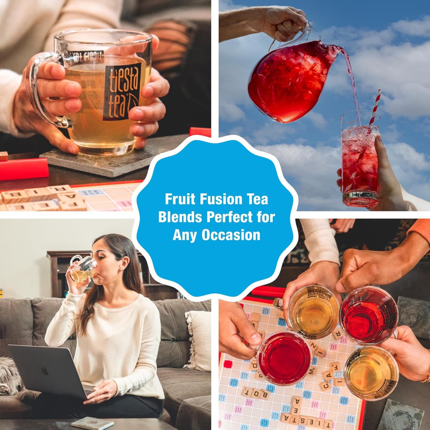 Tiesta Tea Pomegranatopia – Premium Loose Leaf Mixed-Berry Pomegranate White Tea | Low-Caffeine Blend | Hot & Iced | 8oz Resealable Pouch | Brews Up to 200 Cups