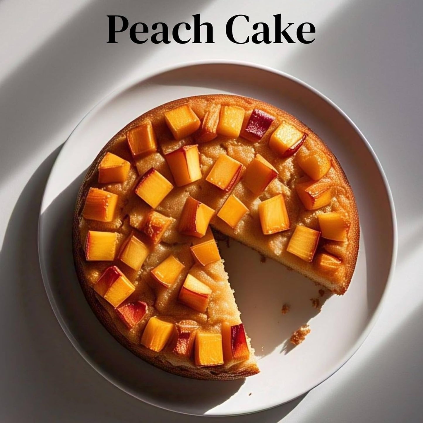 Andy Anand Sugar-Free Peach Glaze Cake, 2 lbs - Fresh, Gourmet, Handcrafted, No Preservatives, Diabetic-Friendly Dessert