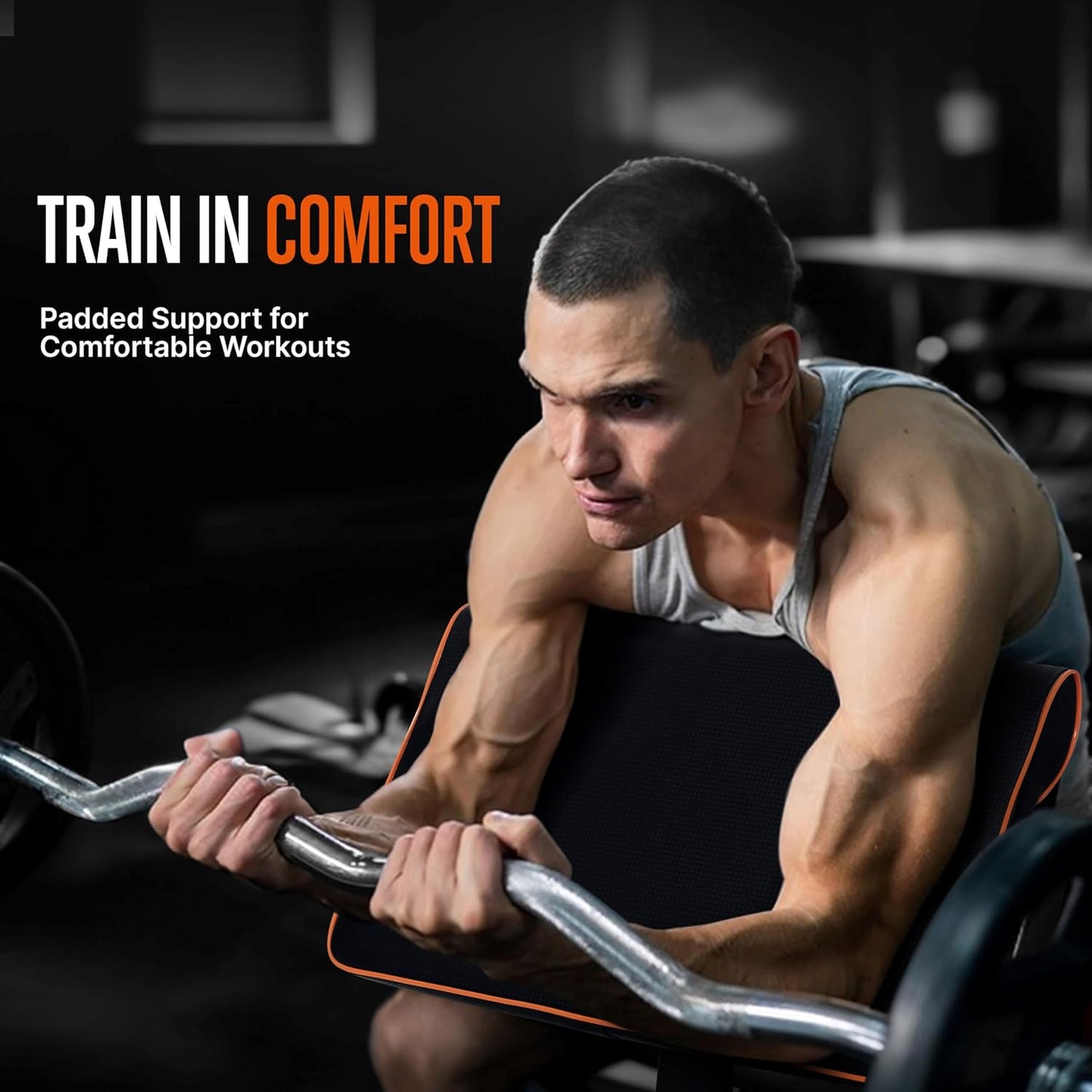 SQUATZ Sissy Squat Machine and Preacher Curl Crunch Rack - Foldable Squatting Bench for Home Gym Workout Station and Leg Exercise - Train Abs, Thighs, and Glutes, Multifunctional Fitness Equipment